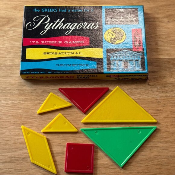 Vintage Pythagoras A Game of 179 Puzzles, Tangram, Tryne No. 125, Copyright 1961 - Picture 8 of 13